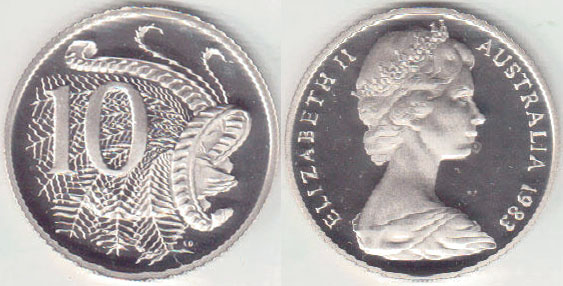 1983 Australia 10 Cents (Proof) A004242